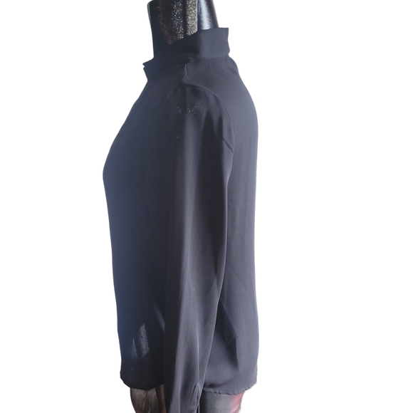 Attitude By Jay Manuel Black Semi-sheer Pullover Blouse S - Picture 5 of 7